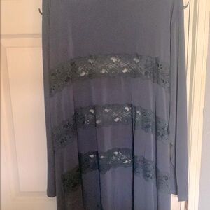 Joan Rivers dark gray Lace Panel cardigan
